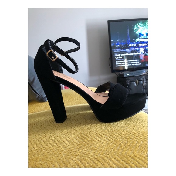 Black Suede Heels - Picture 6 of 7